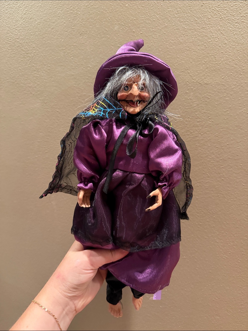 Vtg Halloween Kitchen Witch Hanging